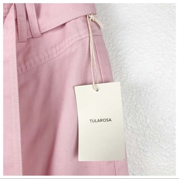 NWT‎ Tularosa Barrett High Waist Denim Button Fly Front Pant Blush Pink Size XS - Picture 8 of 14